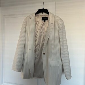 Banana Republic White with blue stripes blazer